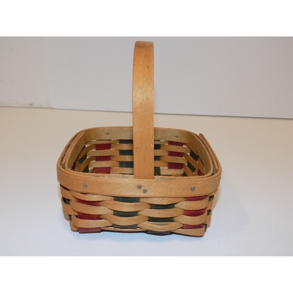 Small Holiday Helper Basket w/ Paprika Liner & Protector 2003 Longaberger - Picture 10 of 16